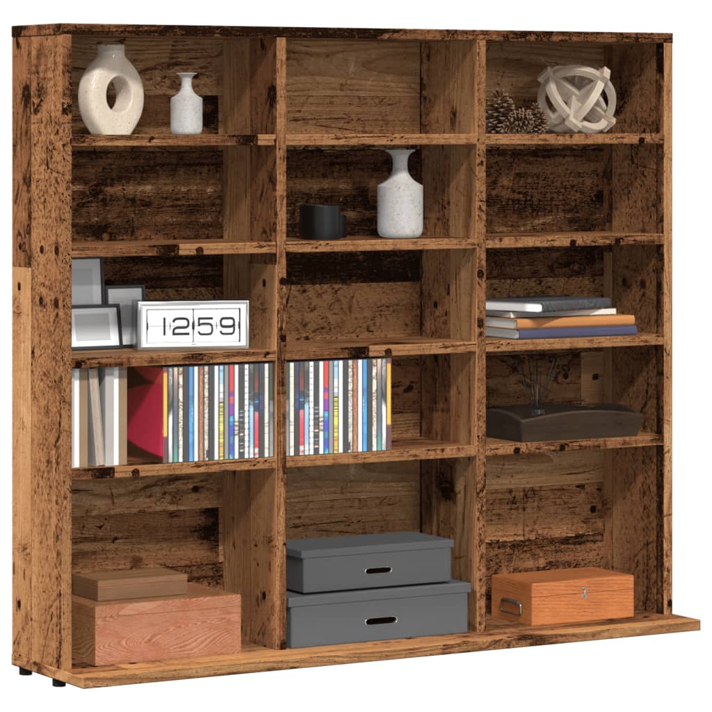 CD Cabinet Old Wood 100x23x89.5 cm Engineered Wood
